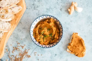 dip lentilles gingembre